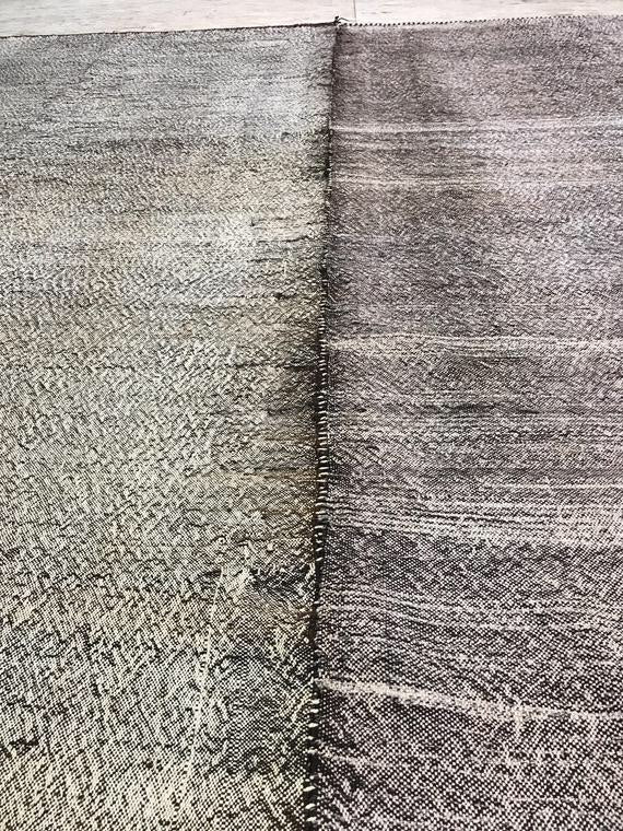 MCM 10 x 10 Oversize Turkish Kilim Rug Hemp Goat Hair Flatweave Rustic
