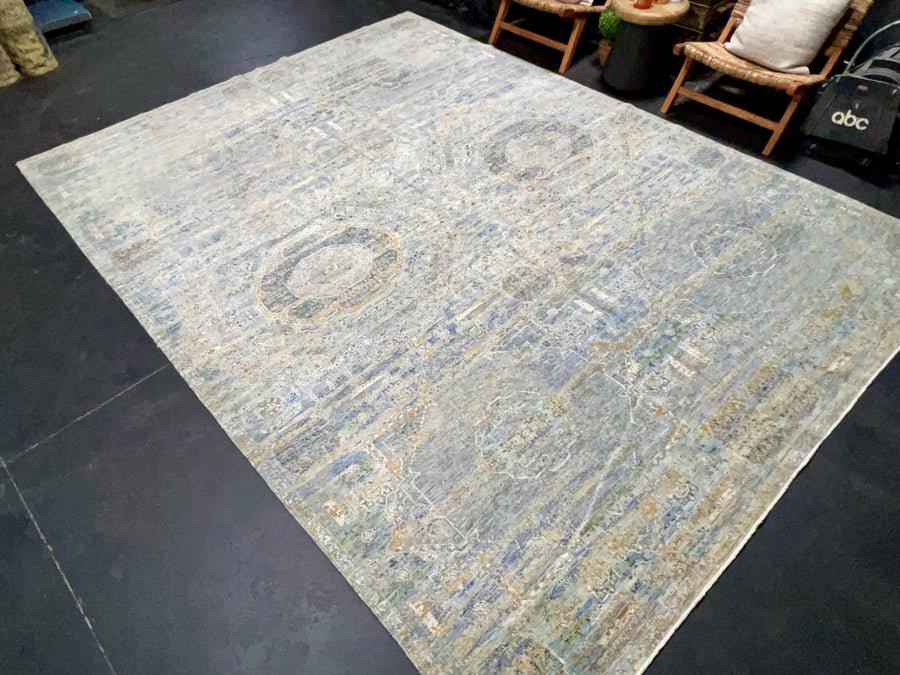 Hold for SKD*9’ x 12’ Silk and Wool 17th Century Persian Design Carpet SB