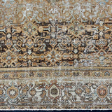 6’1 x 12’8 Classic Antique Runner Muted Copper, Brown, Bone & Denim