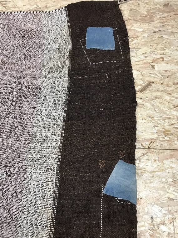 MCM 10 x 10 Oversize Turkish Kilim Rug Hemp Goat Hair Flatweave Rustic