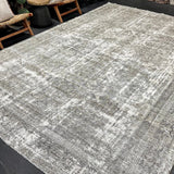 9’3 x 13’4 Classic Antique Sultanabad Rug Muted Gray, Sage Green & Brown '5318