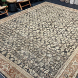 10’7 x 13’8 Classic Antique Rug Muted Black, Gray & Copper '5294