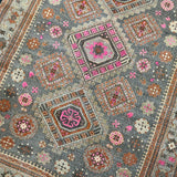 4’5 x 6’3 Classic Vintage Rug Muted Gray, Camel, Pink & Burnt Orange '5033
