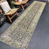 3’1 x 13’7 Classic Antique Runner Muted Blue, Black & Taupe '5323