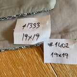 Set of 2 Vintage Turkish Kilim Pillows 19" X 19" Dark Brown Tweed Grain Sack Fragments 1970's (covers only)
