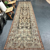 3’6  x 15’6 Classic Antique Runner Muted Black, Gray & Copper '5341
