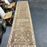 3’2 x 15’2 Classic Vintage Runner Muted Brown, Beige & Denim '5309