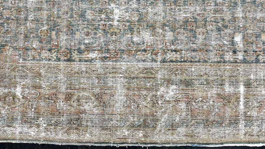 10’ x 12’11 Classic Antique Rug Muted Denim, Terra Cotta & Gray