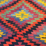 5 X 10 Vintage Turkish Pink Kilim  Geometric Southwestern Navajo