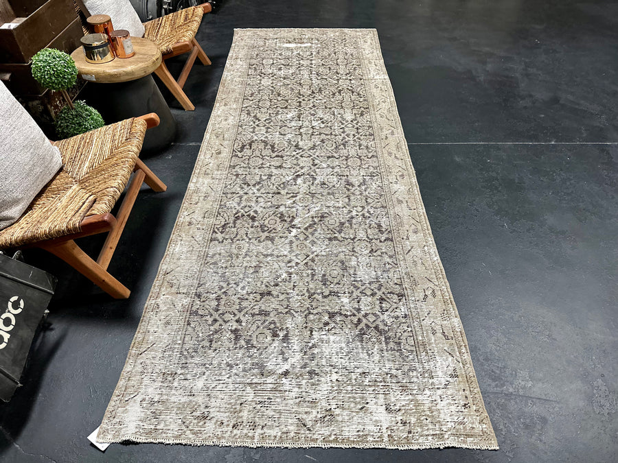 3’7 x 10’4 Classic Vintage Runner Muted Brown & Greige SB