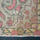 4'3 x 7'8 Oushak Rug Pale Red and Yellow