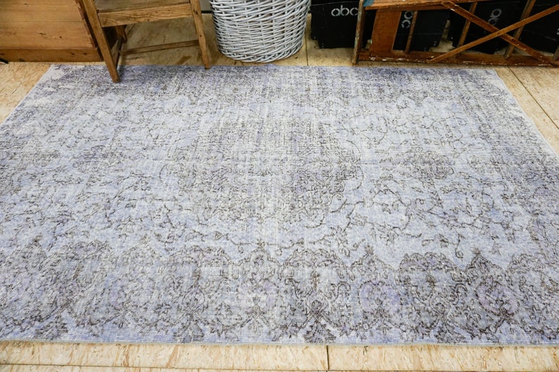 5 x 9 Oushak Rug Light Violet Purple