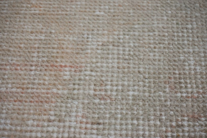 4 x 7 Turkish Oushak Rug Faded Muted Cool Beige, Blush, Green and Pink